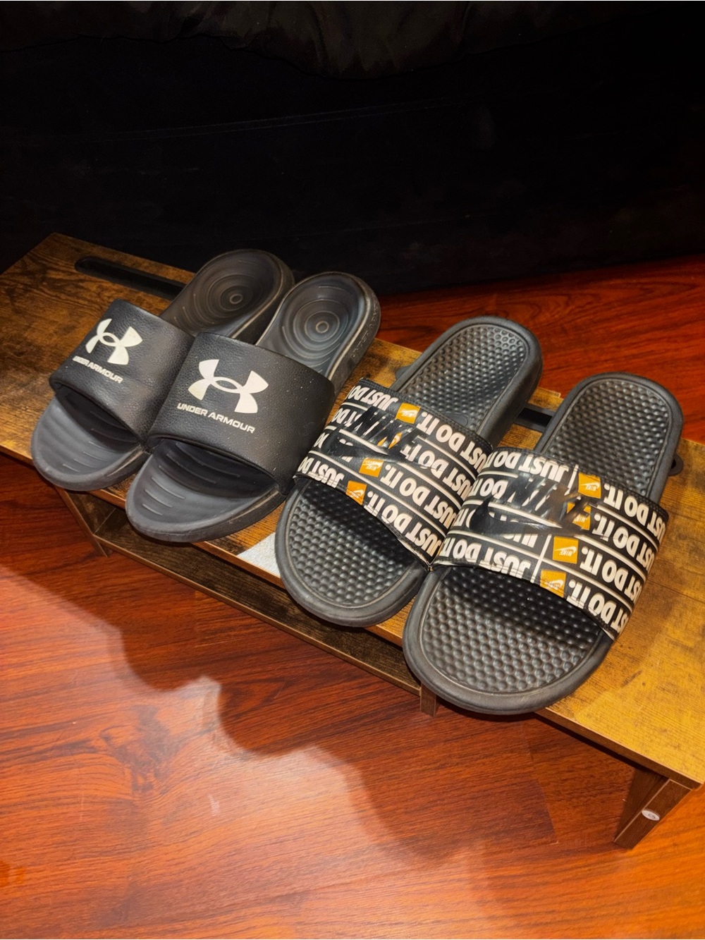 Nike Black Men's Slide Sandals with Branded Strap